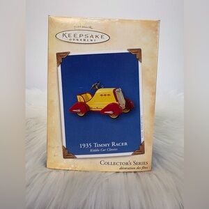 Hallmark Keepsake 1935 Timmy Racer Ornament - Red and Yellow